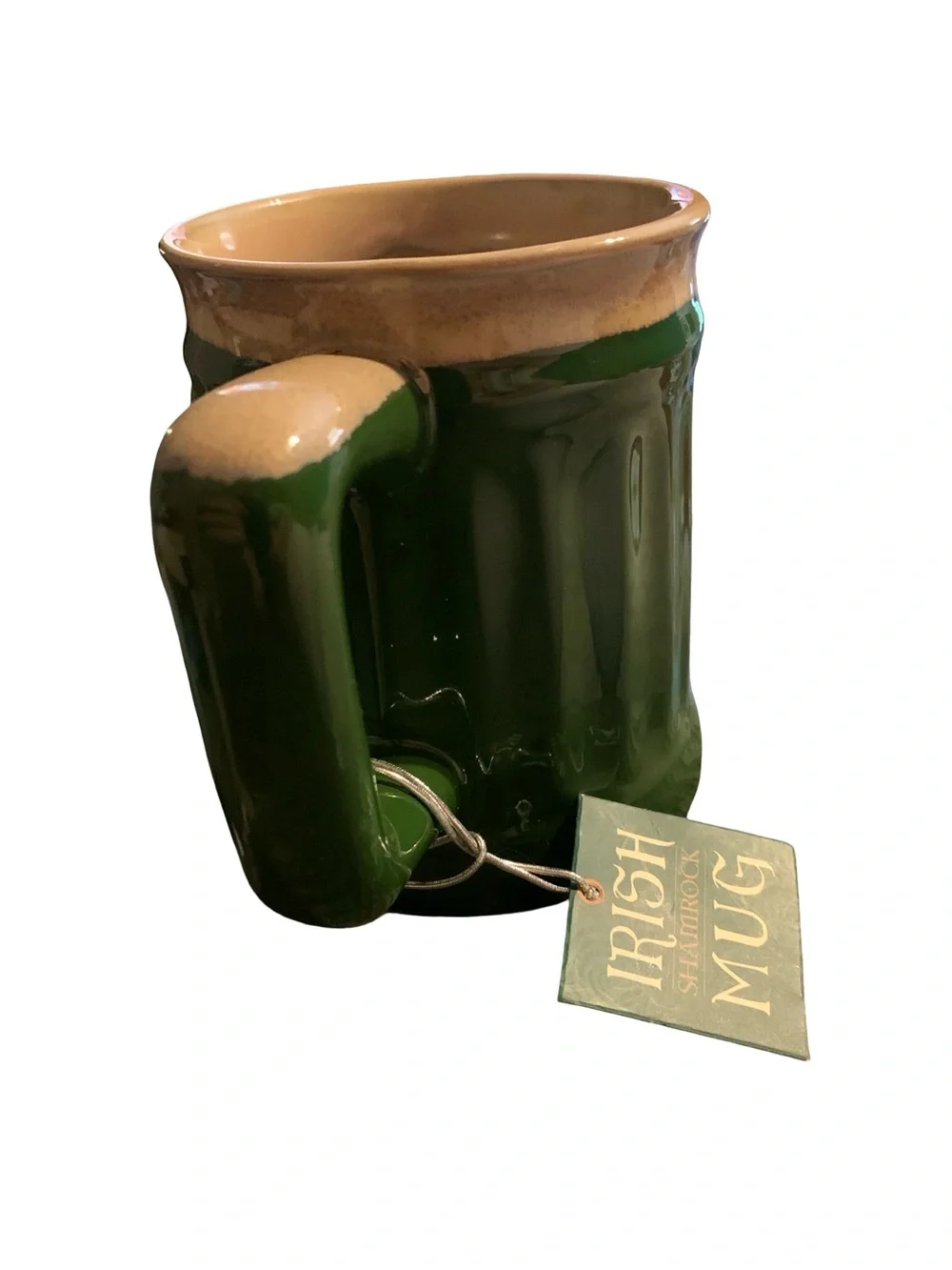 Shamrock Gift Company Pottery Mug Green Ireland St Patrick’s Day New 12 Oz